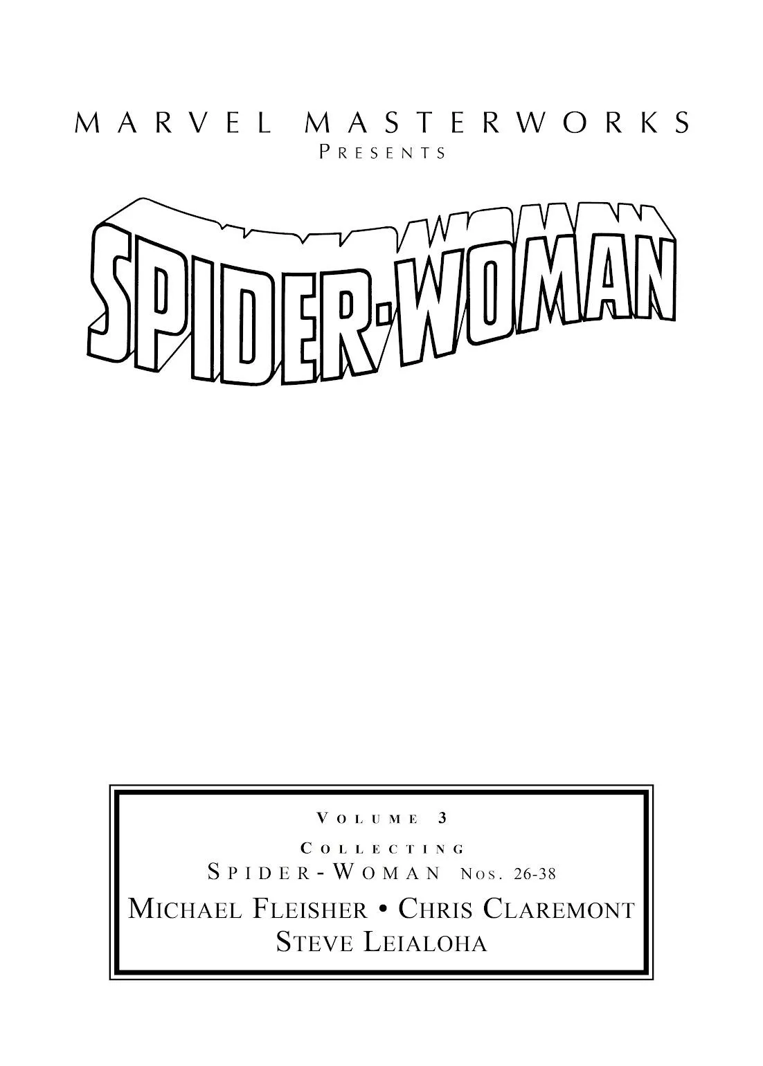 Marvel Masterworks: Spider-Woman  3 (Part 1) part 2